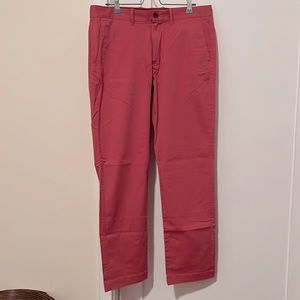 NEW J Crew Men’s Straight Fit Stretch Chino Pant - Hampton Red